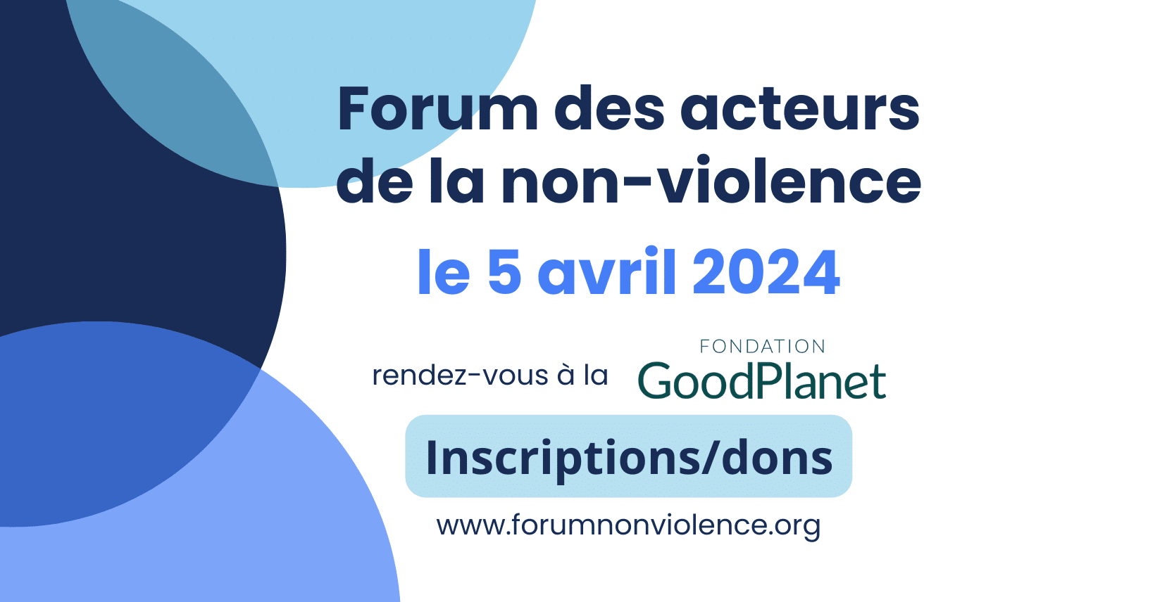 Le 5 avril 2024, le Forum des acteurs de la nonviolence, de la