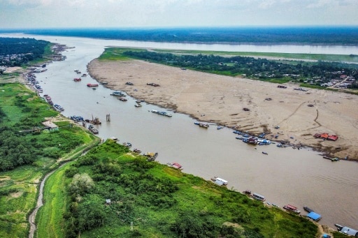 Fleuve Amazone asséché