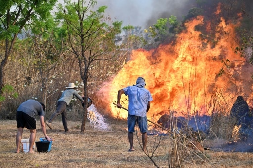 Incendie Brasilia (Brésil)