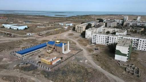 Vue aérienne d'Ulken, Kazakhstan