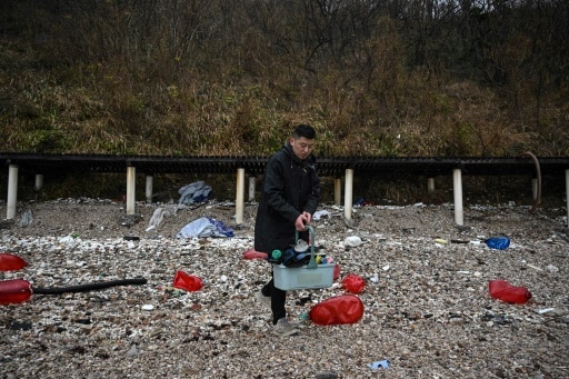 Déchets plastiques Chine artiste