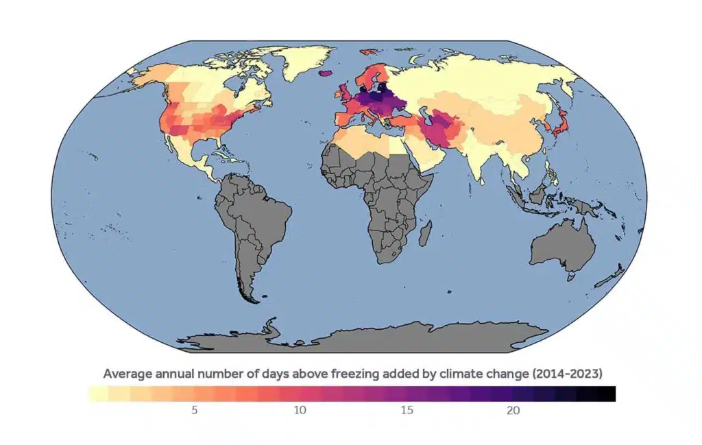 climate central iver doux température supérirue zro degré 0°c